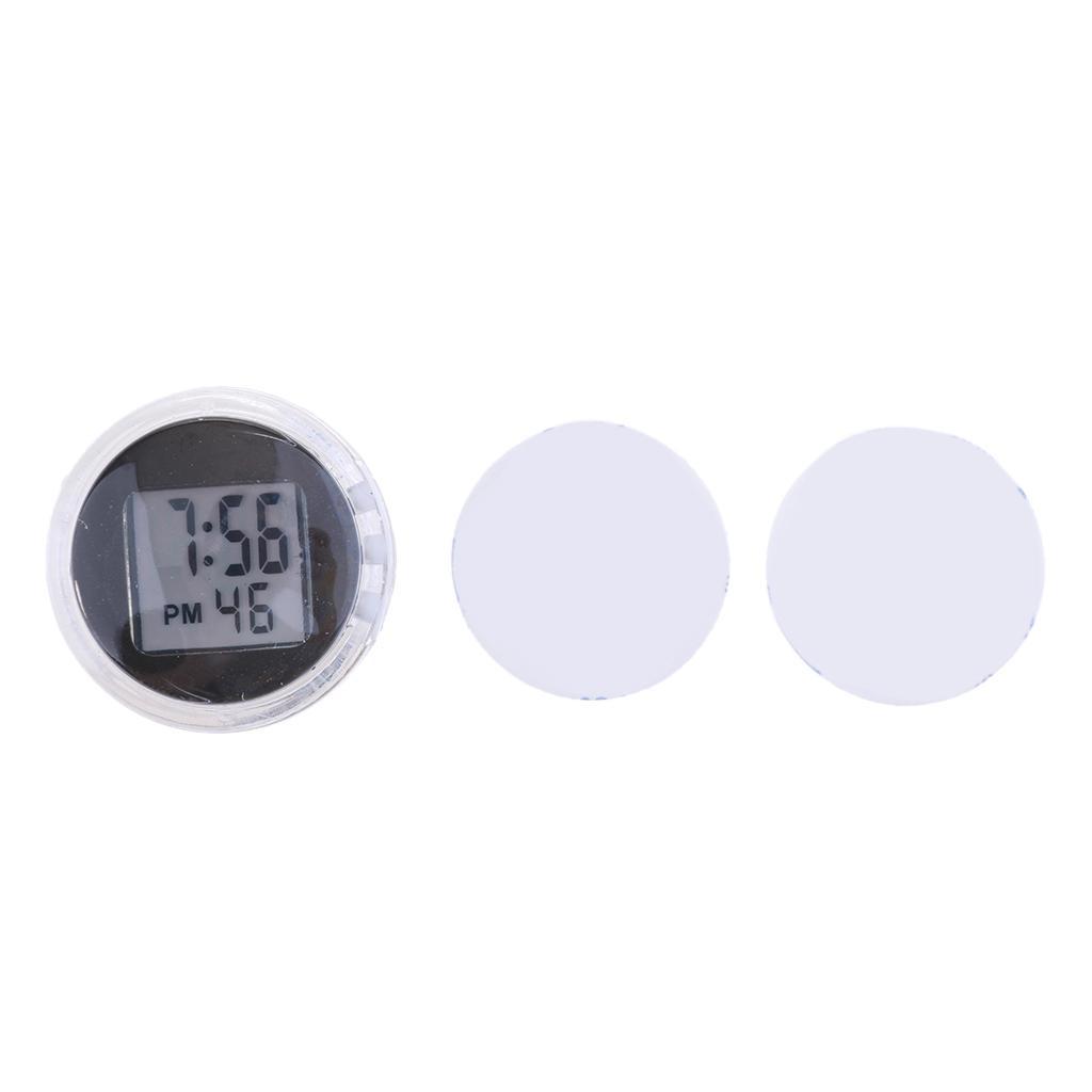 Waterproof Motorcycle Digital Clock Hour Minutes Seconds LED Display Black