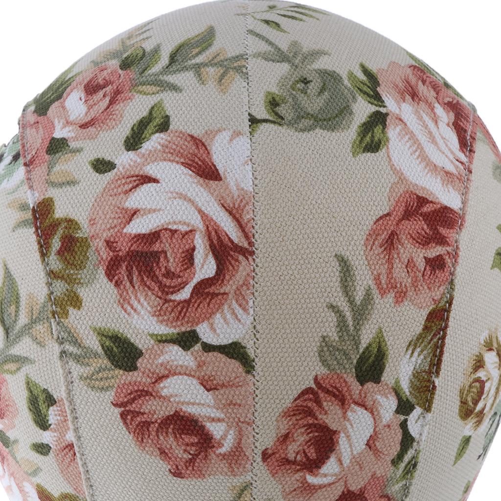 22inch Cork Canvas Hair Mannequin+100pcs T-pins for Wigs Hairpiece Display Shop