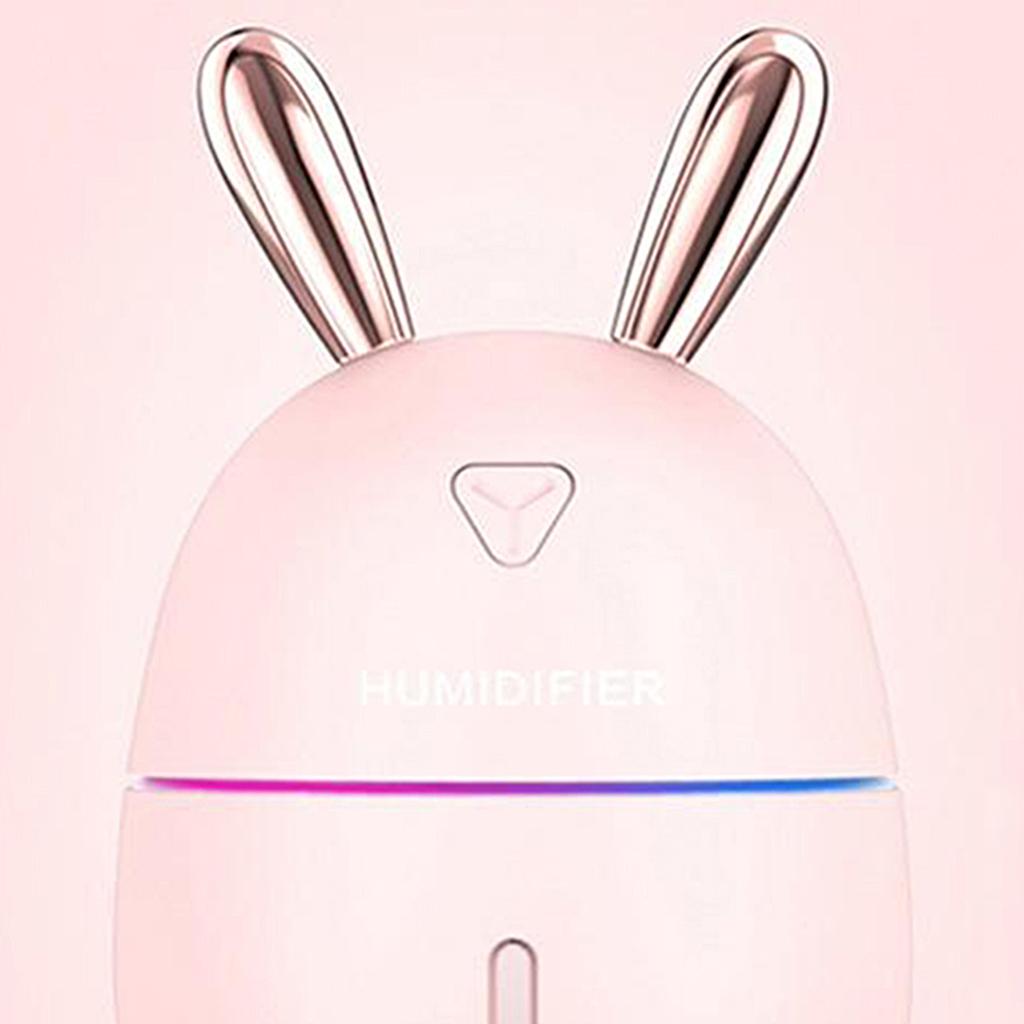 USB Humidifier 300ml Mini Portable Humidifier with 7-Color LED Night Light Auto-Off Ultra-Quiet for Bedroom Baby Child