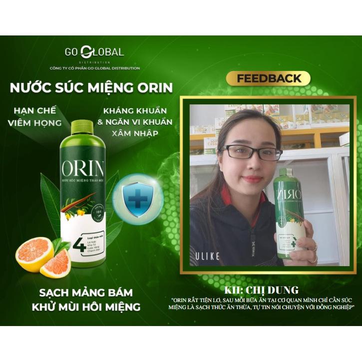 Combo 2 chai Nước Súc Miệng Thảo Mộc Orin (250ml) ngừa sâu răng, kháng khuẩn, tan mảng bám