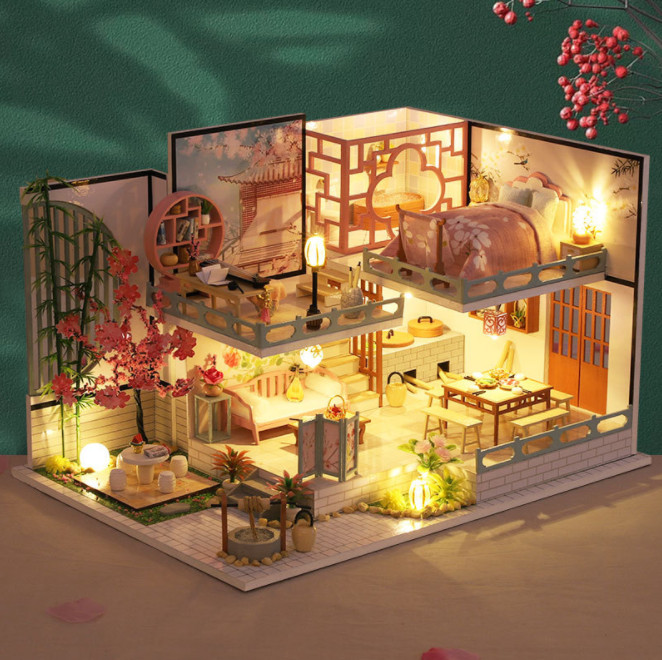Mô Hình Nhà Búp Bê DIY - Phong Cách Cổ Trang M032