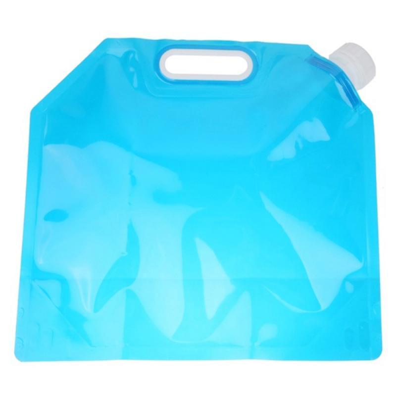 High Capacity Outdoor Water Bag 5L Folding Water Bag Canister PE Tasteless Safety Seal Lightweight Drinking Water Storage Bag