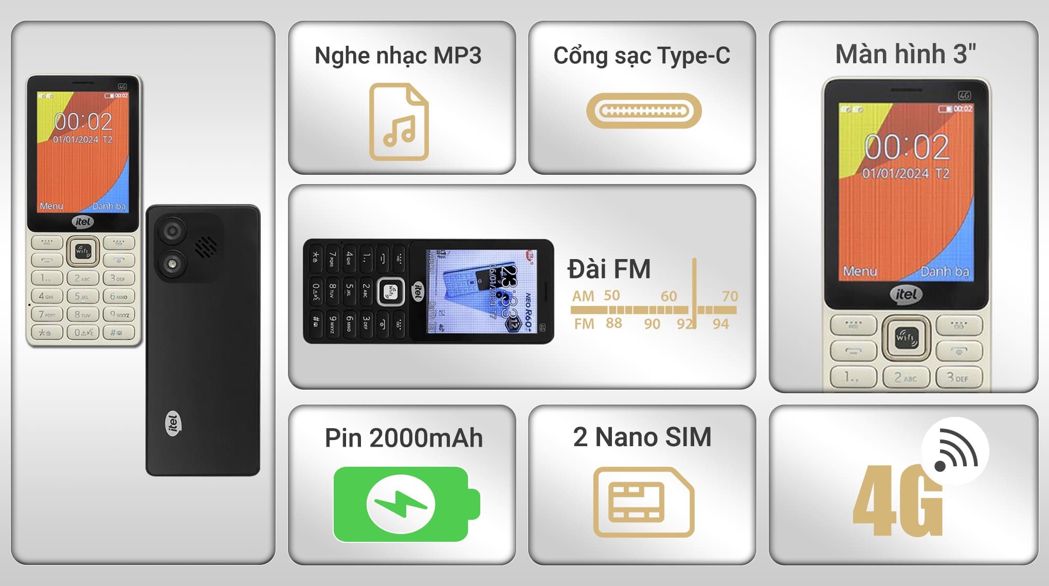Điện thoại Itel it9310 - Hàng Chính Hãng