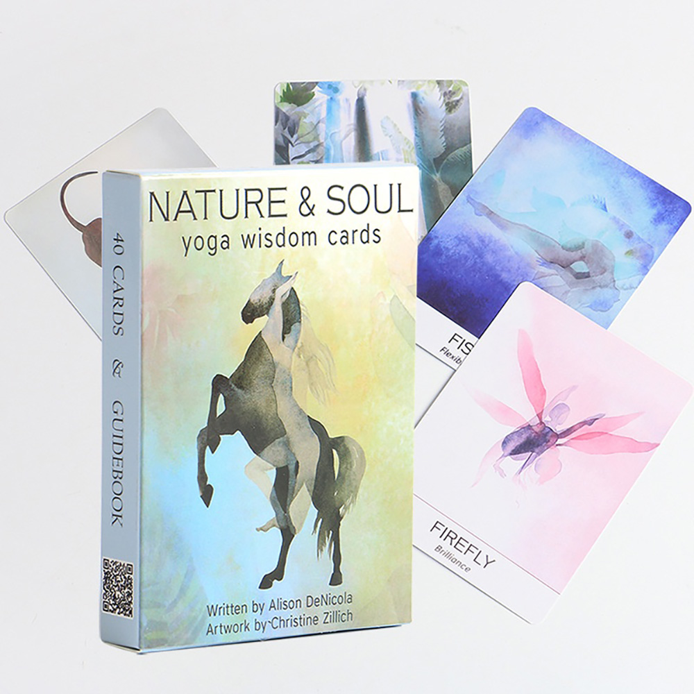 Bài Oracle Nature &amp; Soul Yoga Wisdom Cards 40 Lá Tặng Đá Thanh Tẩy