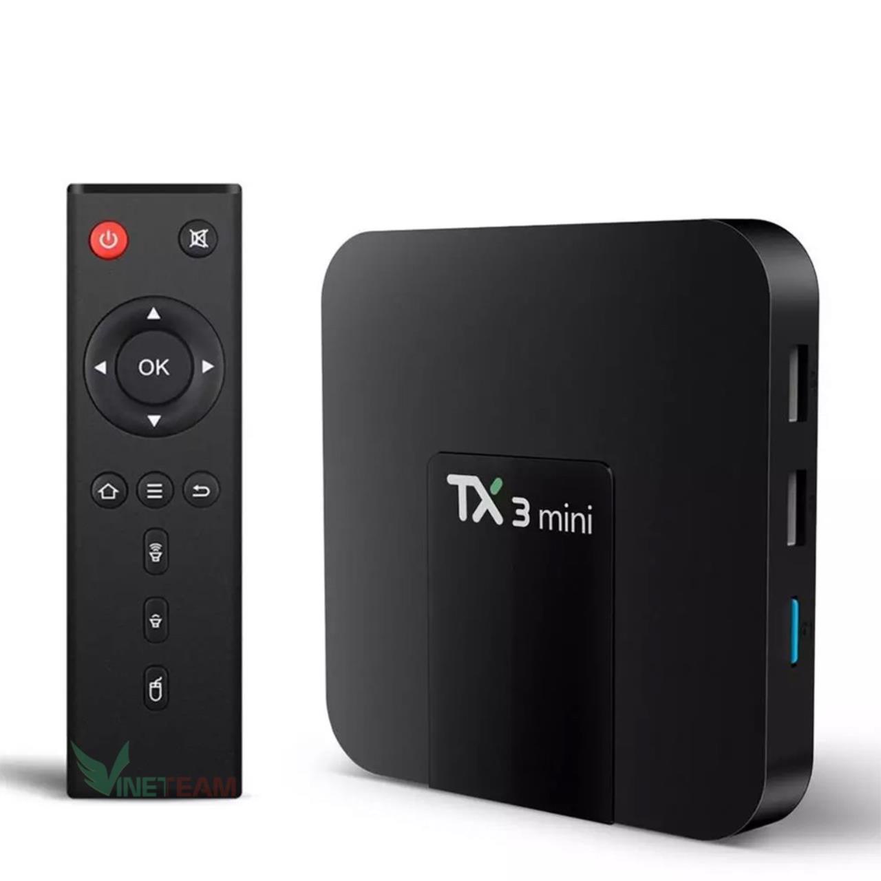 Tivi box TX3 mini android 11 ram 2GB - rom 16GB kết nối wifi, bluetooth Xem Phim, Truyền Hình, Game Online Thoả Thích - hàng chính hãng