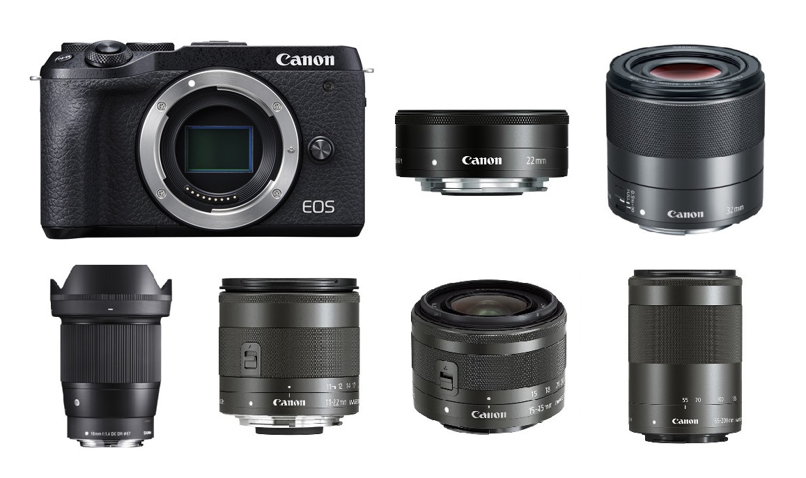 Máy ảnh Canon EOS M6 MK II(BK)Thân Máy-Màu đen-Màu Bạc (Lê Bảo Minh) - Hàng Chính Hãng