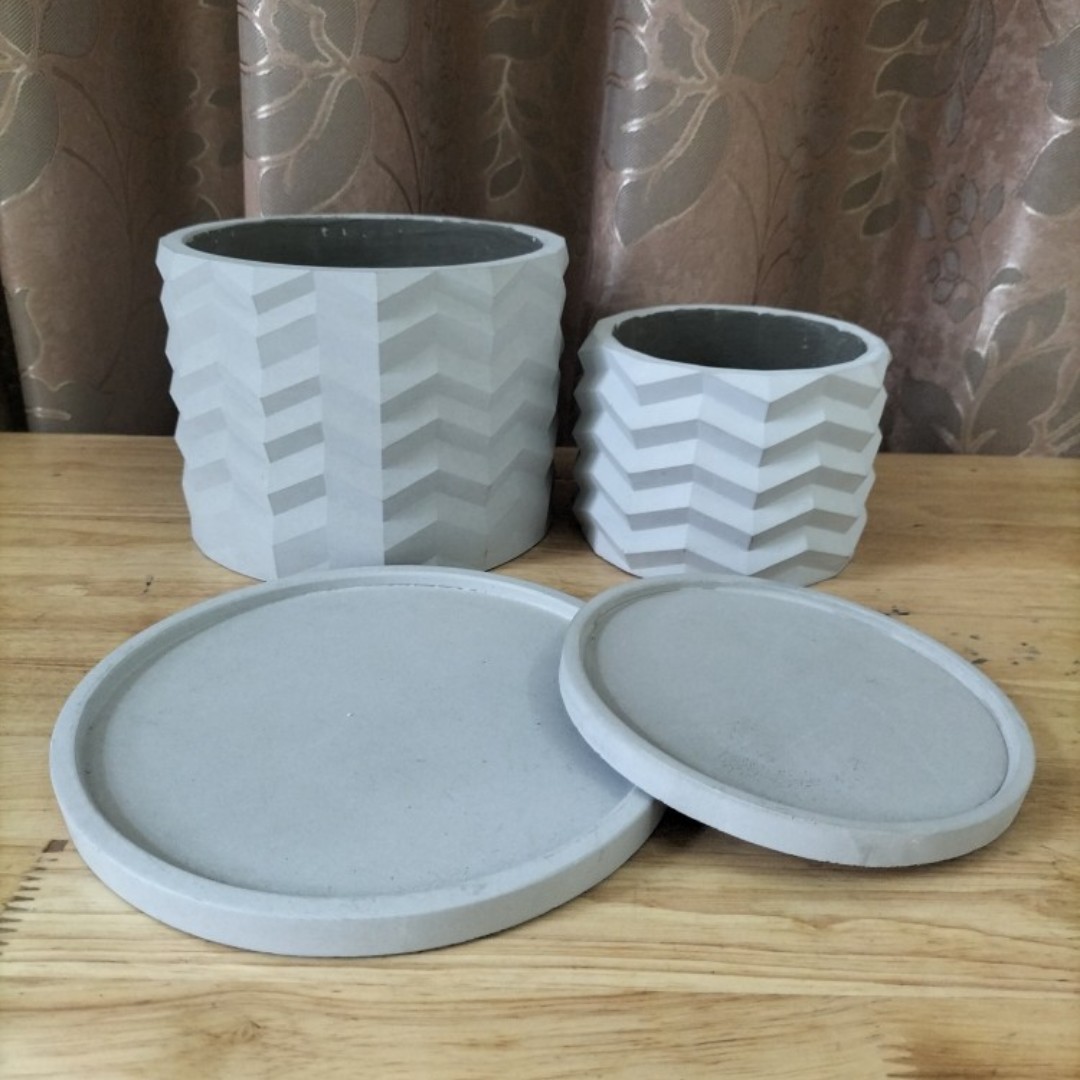 Đĩa lót chậu trồng cây xi măng cho dòng PL10 SIZE S 16.4x1cm , chậu trồng cây, cây cảnh mini, để bàn, treo ban công, treo tường, cao cấp, chính hãng thương hiệu CORI SEEART GIATHANH DECOR