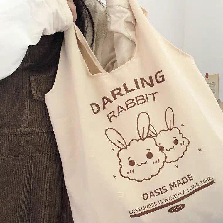 Túi Tote In Thỏ Darling Rabbit TT15