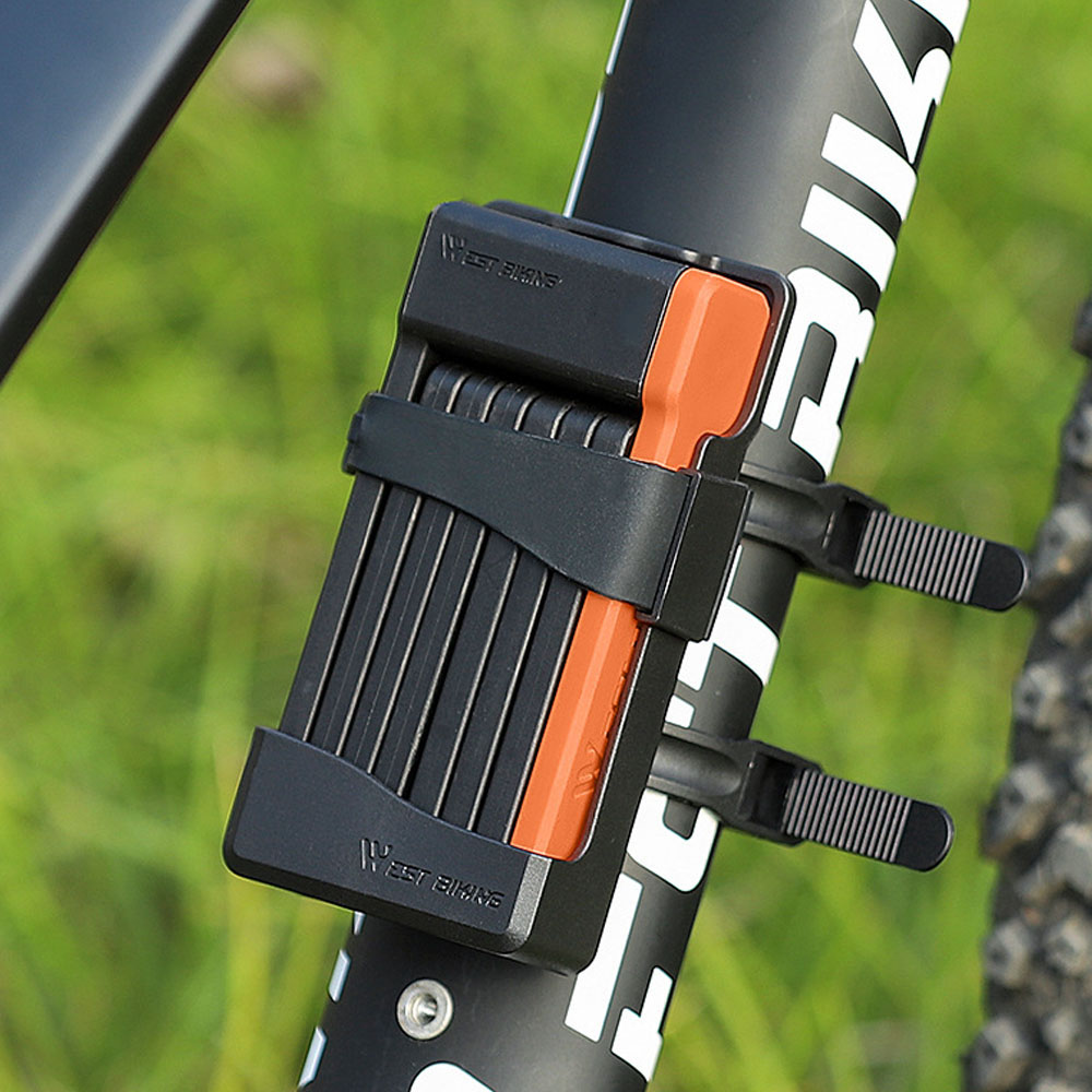 Khóa xe đạp gấp gọn chống trộm WEST BIKING khóa xích bảo vệ an toàn hạng nặng với 3 chìa khóa cho xe đạp & xe tay ga