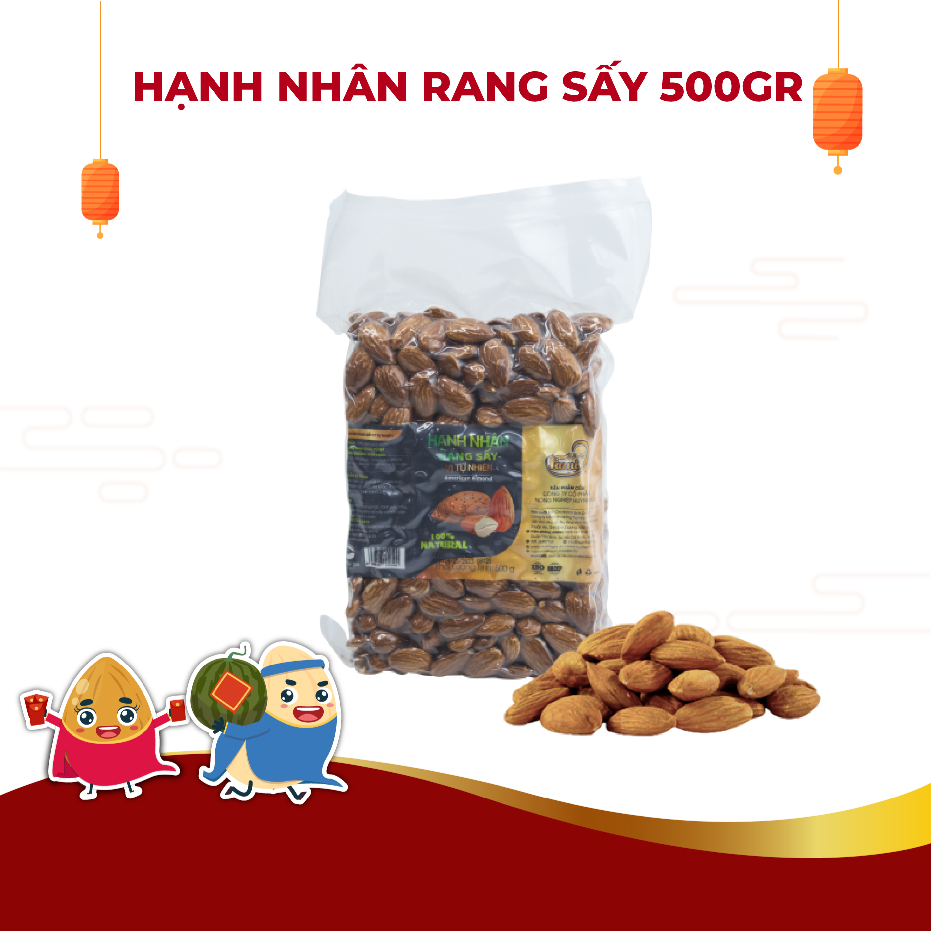 Hạnh Nhân Rang Sấy Bịch Ck Fami (500g)