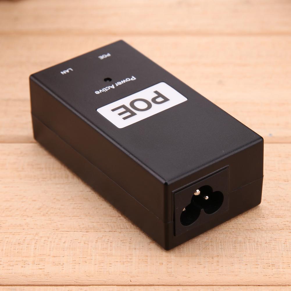 Poe Power Cung cấp DC Bộ điều hợp 24V 0.5A 24W Máy tính để bàn POE Power Injector Bộ điều hợp Ethernet Giám sát CCTV