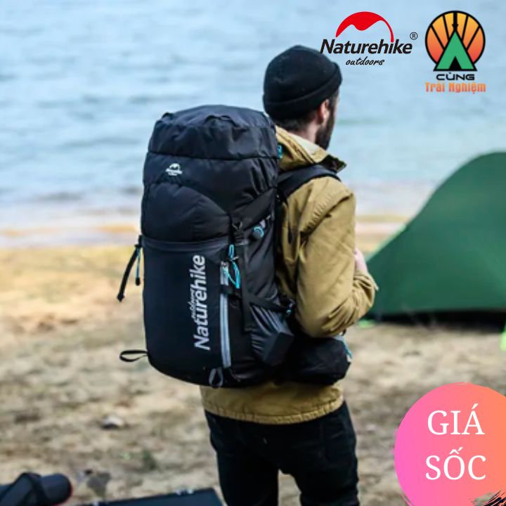 Balo Leo núi Trợ Lực Chuyên Dụng Dã Ngoại Dung Tích 45L Thoáng Khí NatureHike NH18Y045-Q