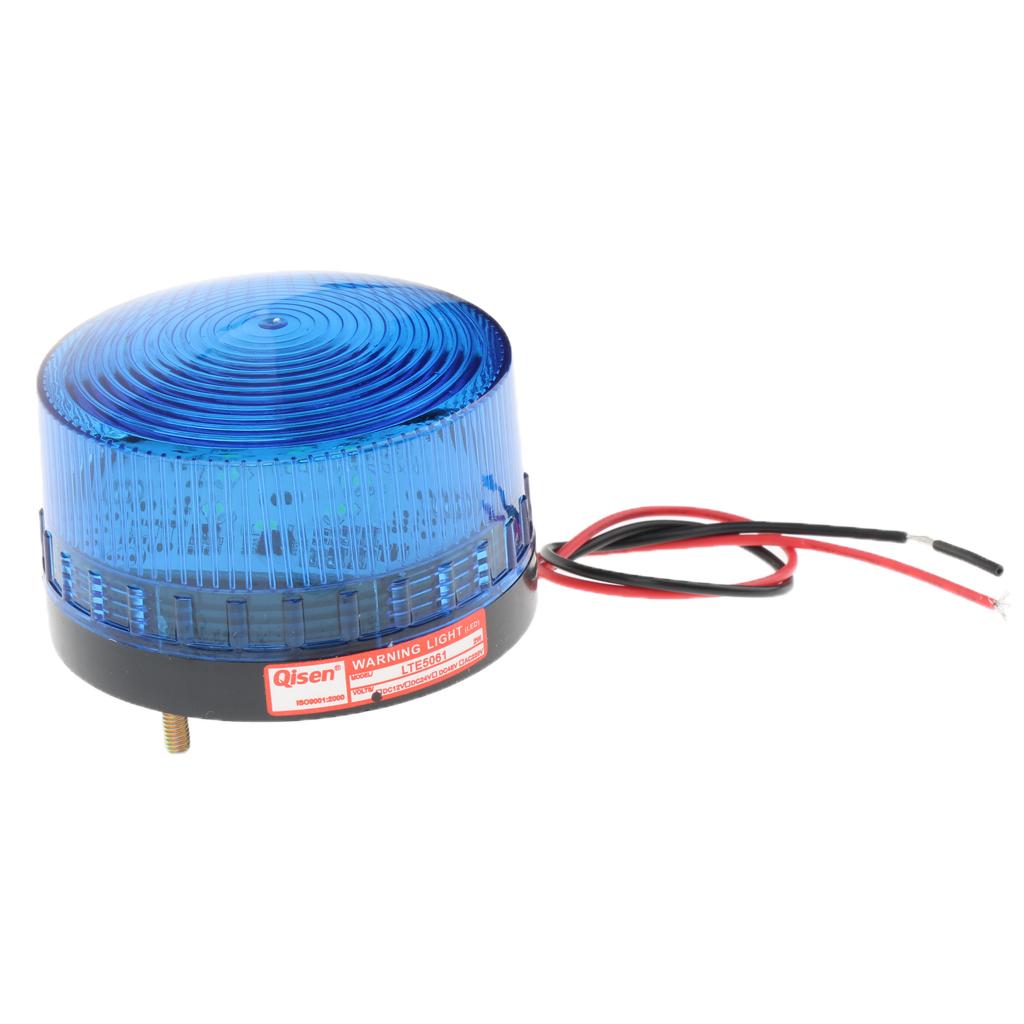 Blue LED Emergency Warning Strobe Light Lamp Flashing Beacon DC12V