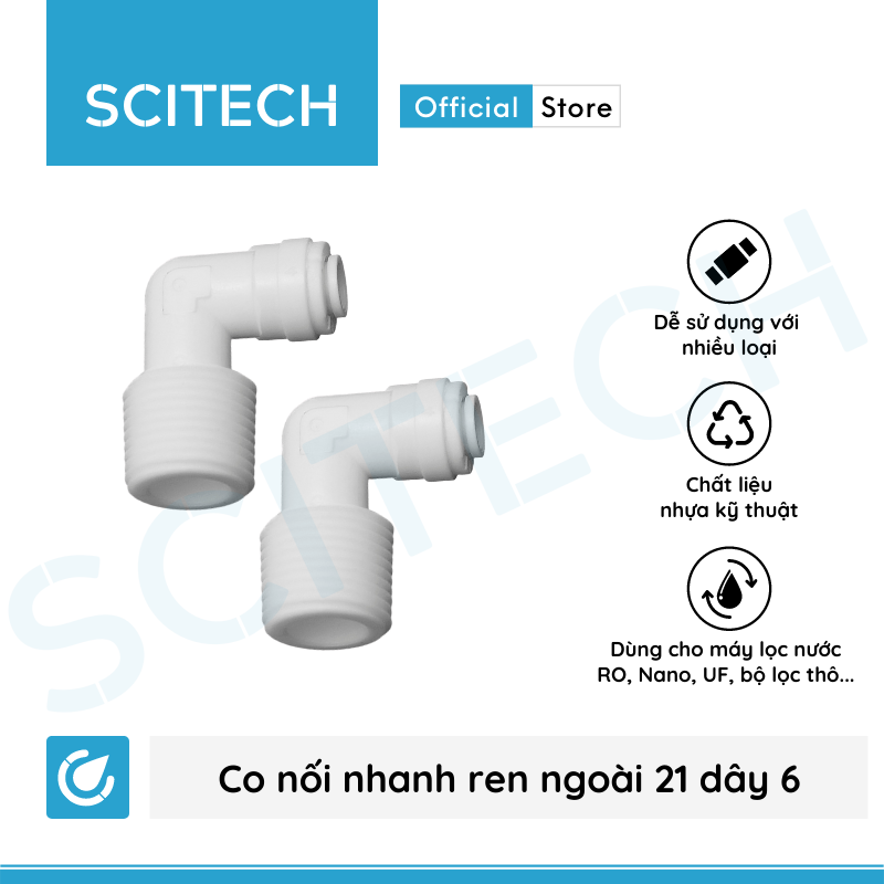 Bộ phụ kiện kết nối bộ lọc thô, bộ lọc nước sinh hoạt 10 inch ren 13/21 - Hàng chính hãng