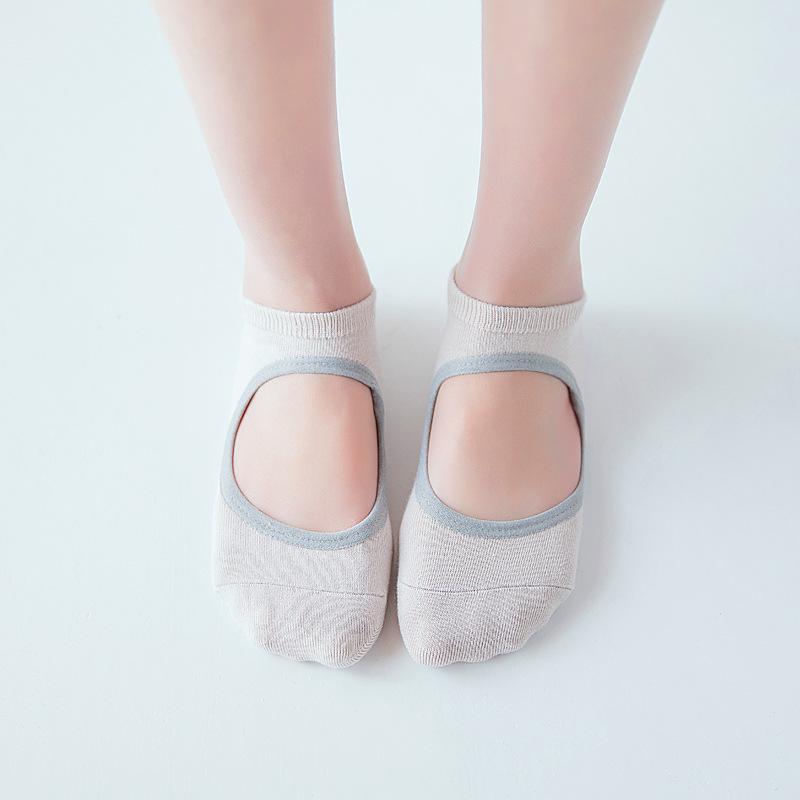 6 Màu sắc kích thước lớn Phụ nữ Chất lượng cao Pilates vớ chống trượt qua lưng Yoga Ballet Sports Ballet Sports cho phòng tập thể dục thể dục Color: random color 1pair
