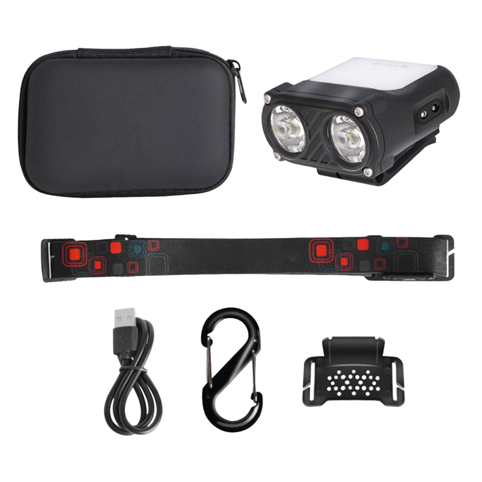 Mini LED Flashlight Body Sensor Lightweight with Head Strap Bright