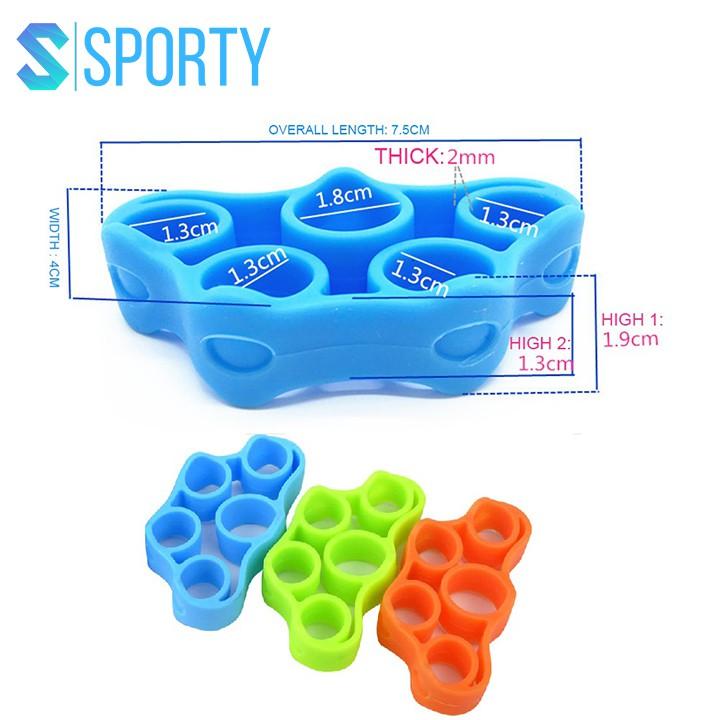 Dụng cụ luyện tập cơ ngón tay bằng silicone cao cấp bộ bóp tập 6 món bóp tay YGW27 hỗ trợ các bài tập cơ tay SPORTY