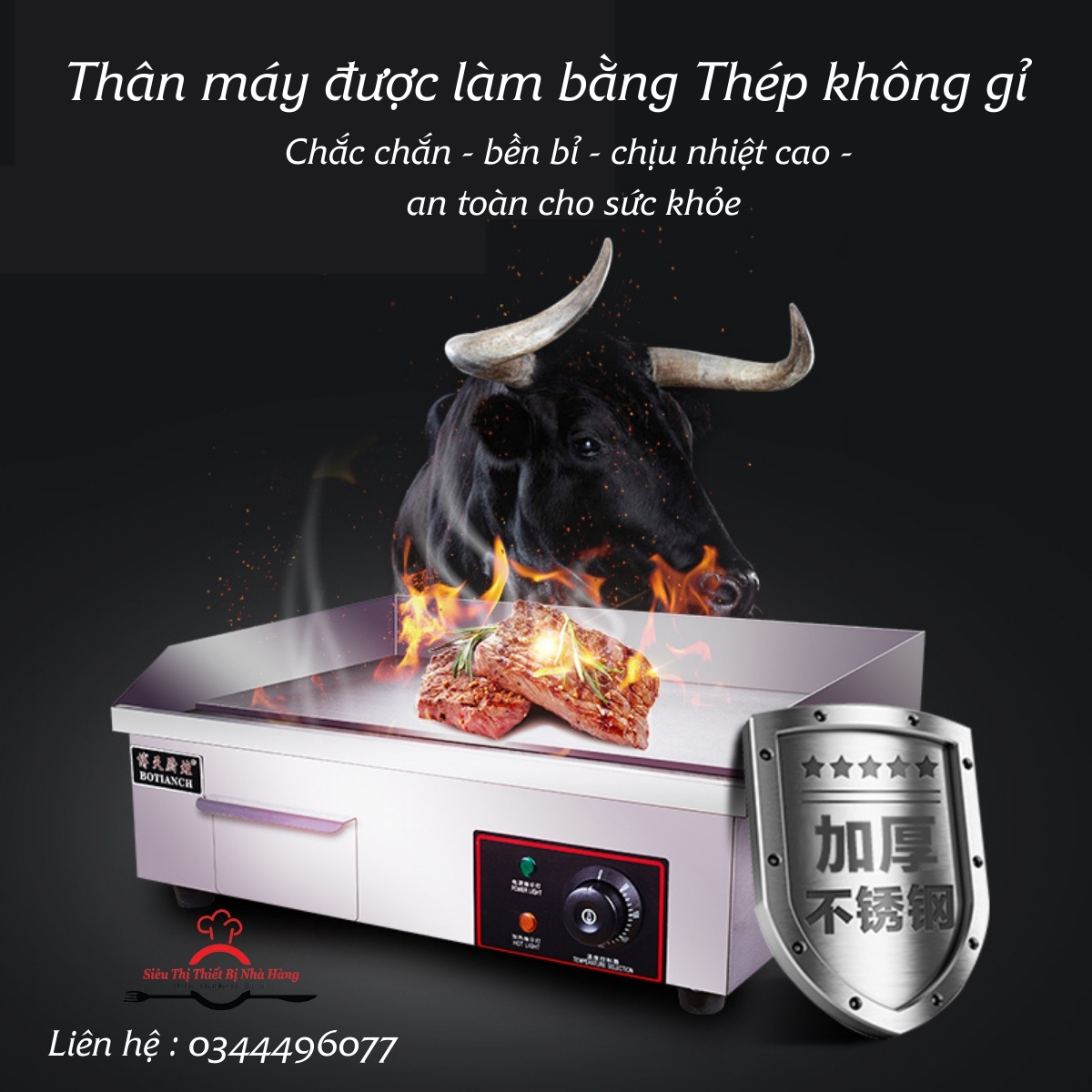 [Dùng điện] TẶNG XẺNG LẬT BÁNH - Bếp chiên rán mặt phẳng điện ngắn GH 818B- Bếp làm bánh doraemon