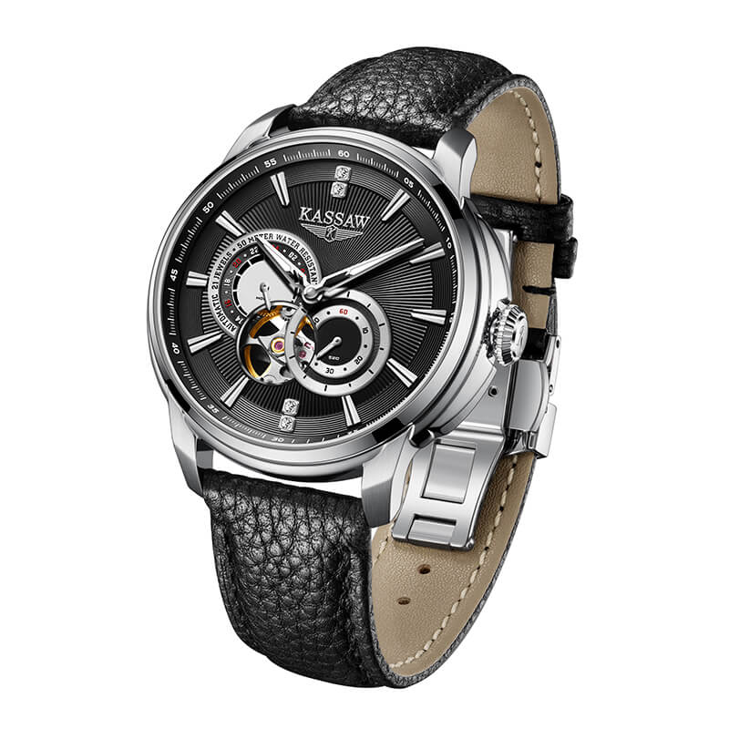 Đồng hồ nam chính hãng KASSAW K978-1 Kính sapphire ,chống xước ,Chống nước 50m ,Bảo hành 24 tháng,Máy cơ ,dây thép không gỉ