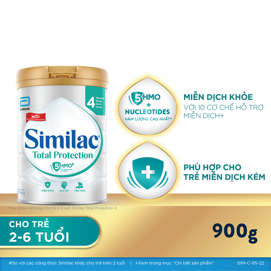 Sữa bột Similac Total Protection 4 cho trẻ 2-6 tuổi 900g