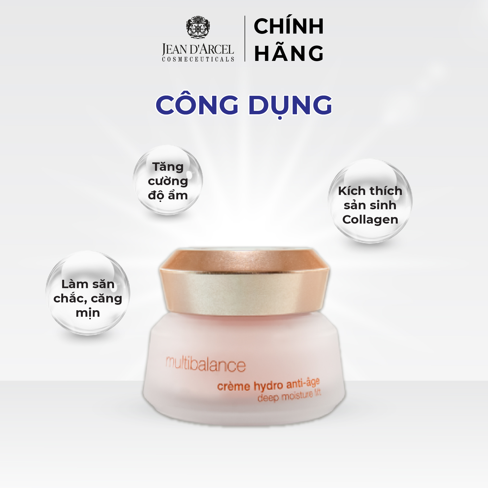 J183 Kem dưỡng Phytoestrogen giảm nhăn và nâng cơ (cho da khô) - Deep moisture lift 50ml - Jean d'Arcel