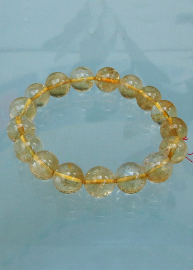 Vòng tay phong thủy thạch anh vàng tự nhiên