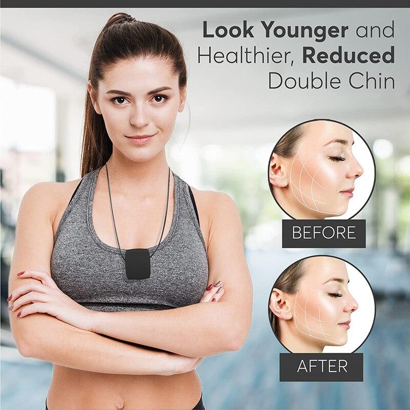 Jawline Máy tập cơ mặt Hàm Toner Đào tạo Bóng tập thể dục Silica cấp thực phẩm Chống lão hóa Mặt Nâng cằm Giảm béo Màu sắc: Đen