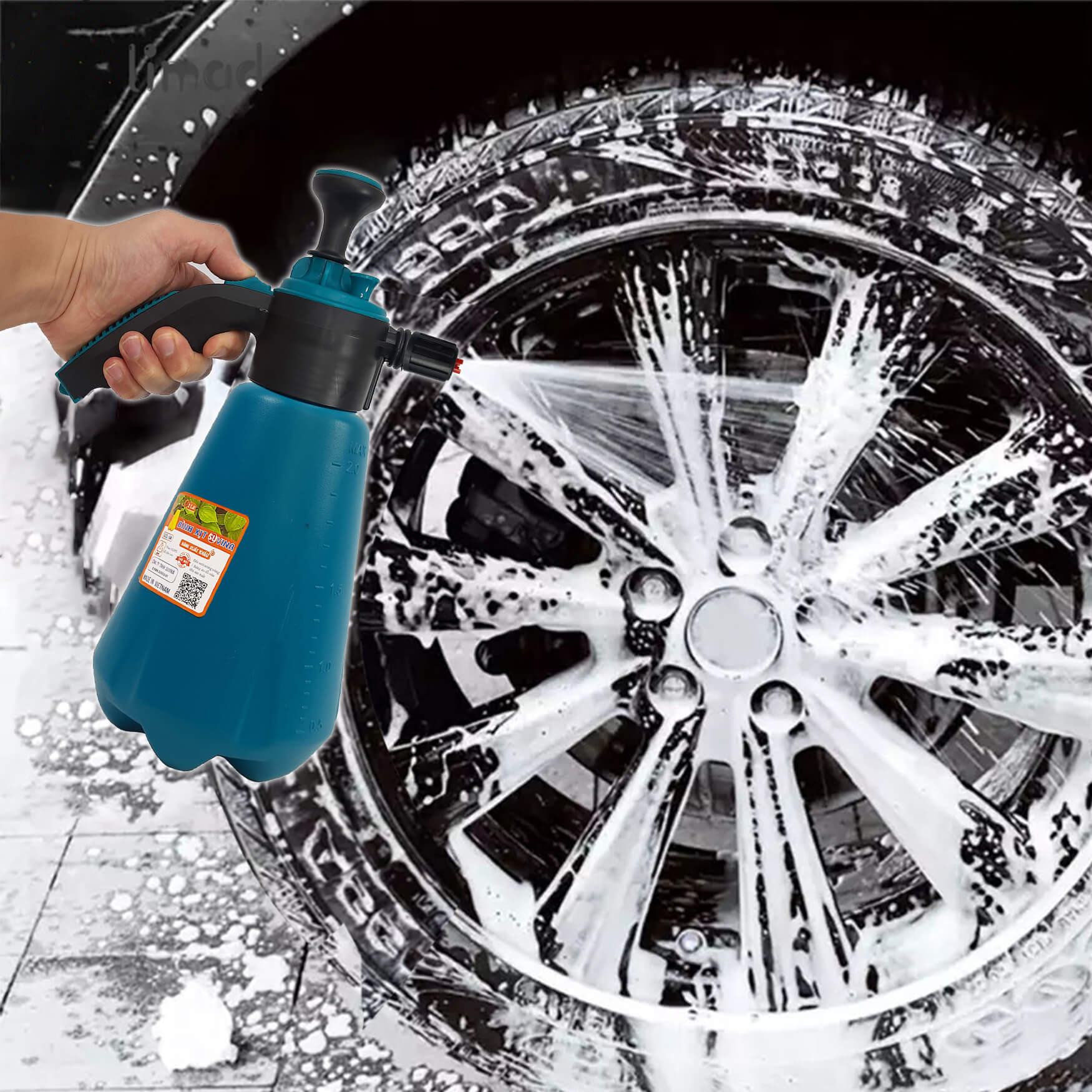 Bình Xịt Bọt Tuyết Rửa Xe Mini, Thể Tích 2 Lit SU2L-04, Nhiều Màu Tùy Chọn, Bảo Hành 1 Tháng, Thiết Kế Kiểu Dáng Tiện Lợi, Khóa Xịt Tự Động Rảnh Tay, Chất Liệu Nhựa HDPE Siêu Bền,