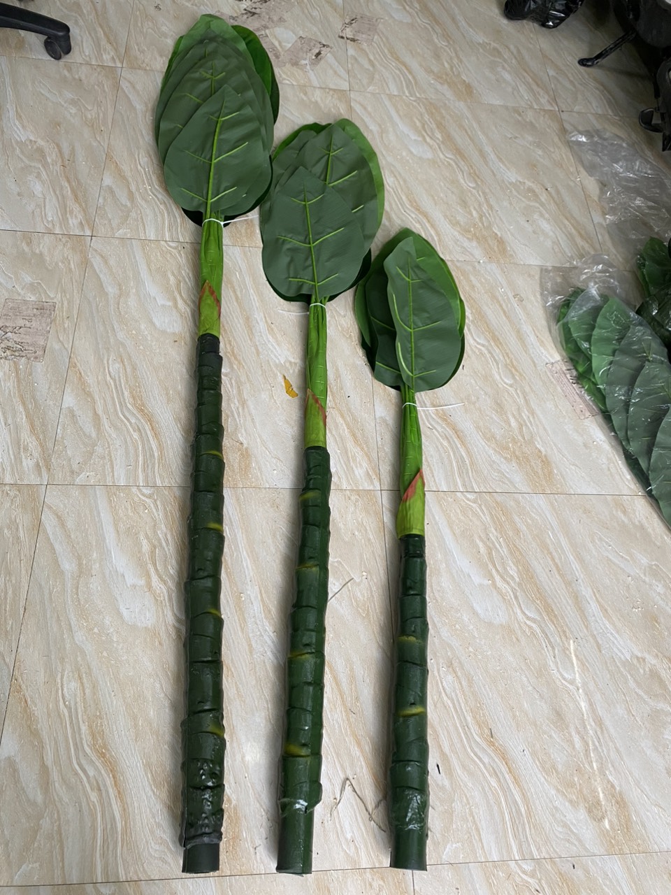￼Combo 3 Cây chuối cảnh 3 thân cao 1,9m cao cấp decor cực sịn bền đẹp- Cây giả