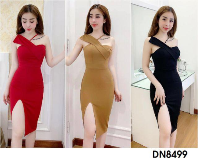 Đầm body xẻ tà dây chéo sexy