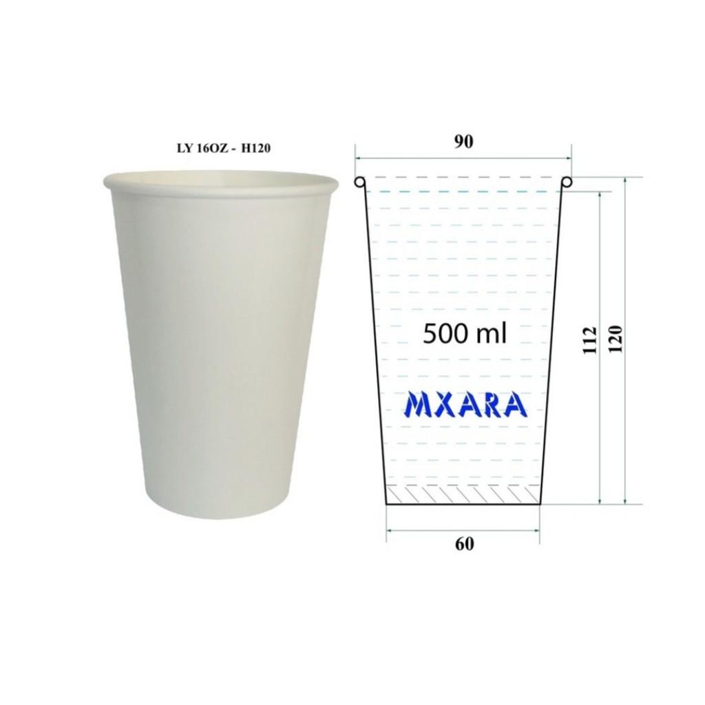 200 cái Ly giấy 16oz trăng & 200 cái Ly giấy trắng 22oz