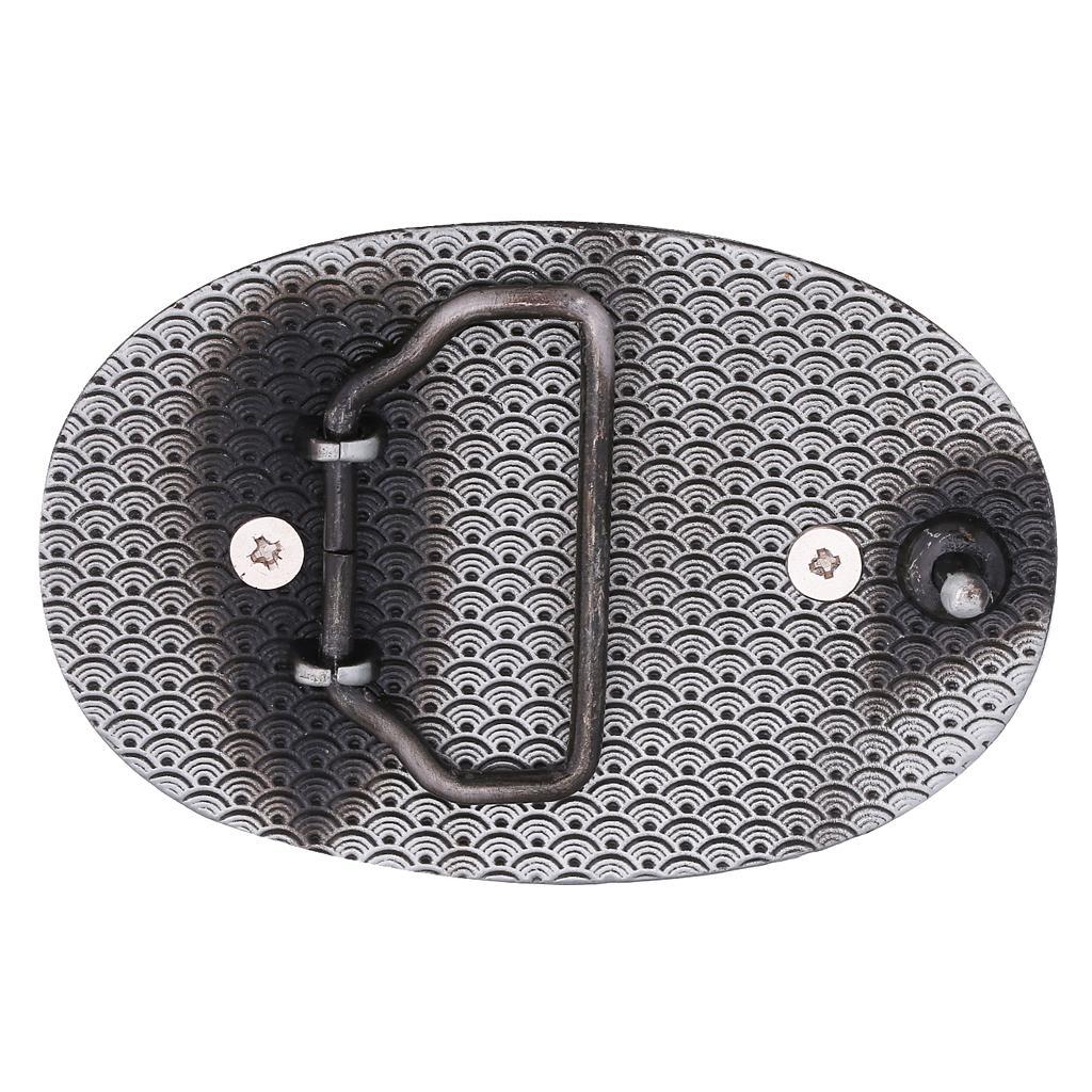 Men' Belt Buckle Alloy Classic Buckle for Leather Belts Tin Color