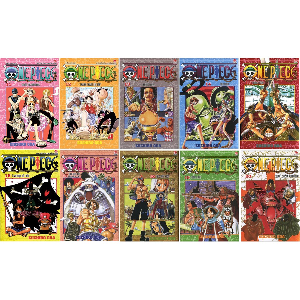 Sách - One Piece - combo 10 cuốn từ tập 11 đến tập 20