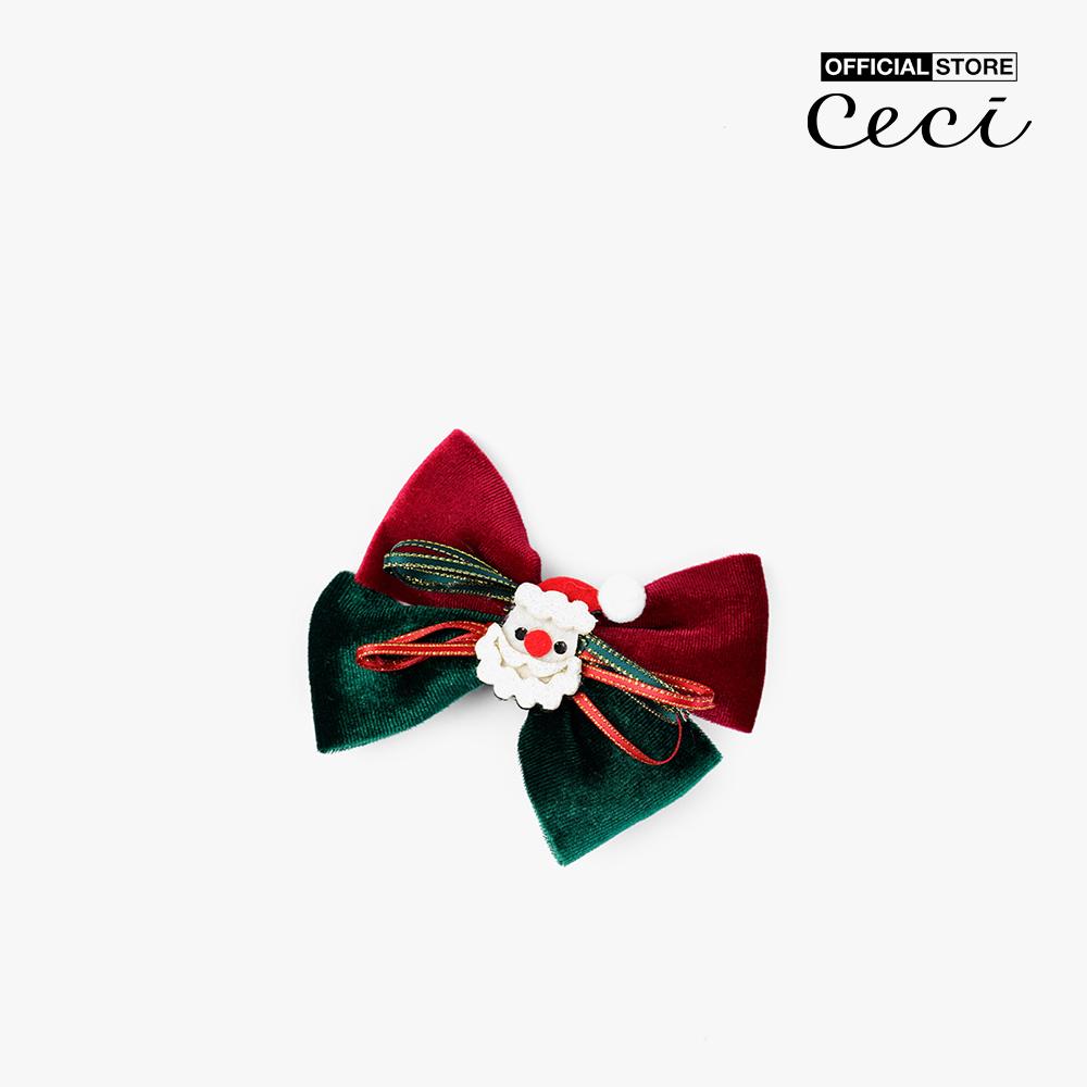 CECI - Kẹp tóc nữ hình chiếc nơ phối mặt ông già noel CC6-01000146