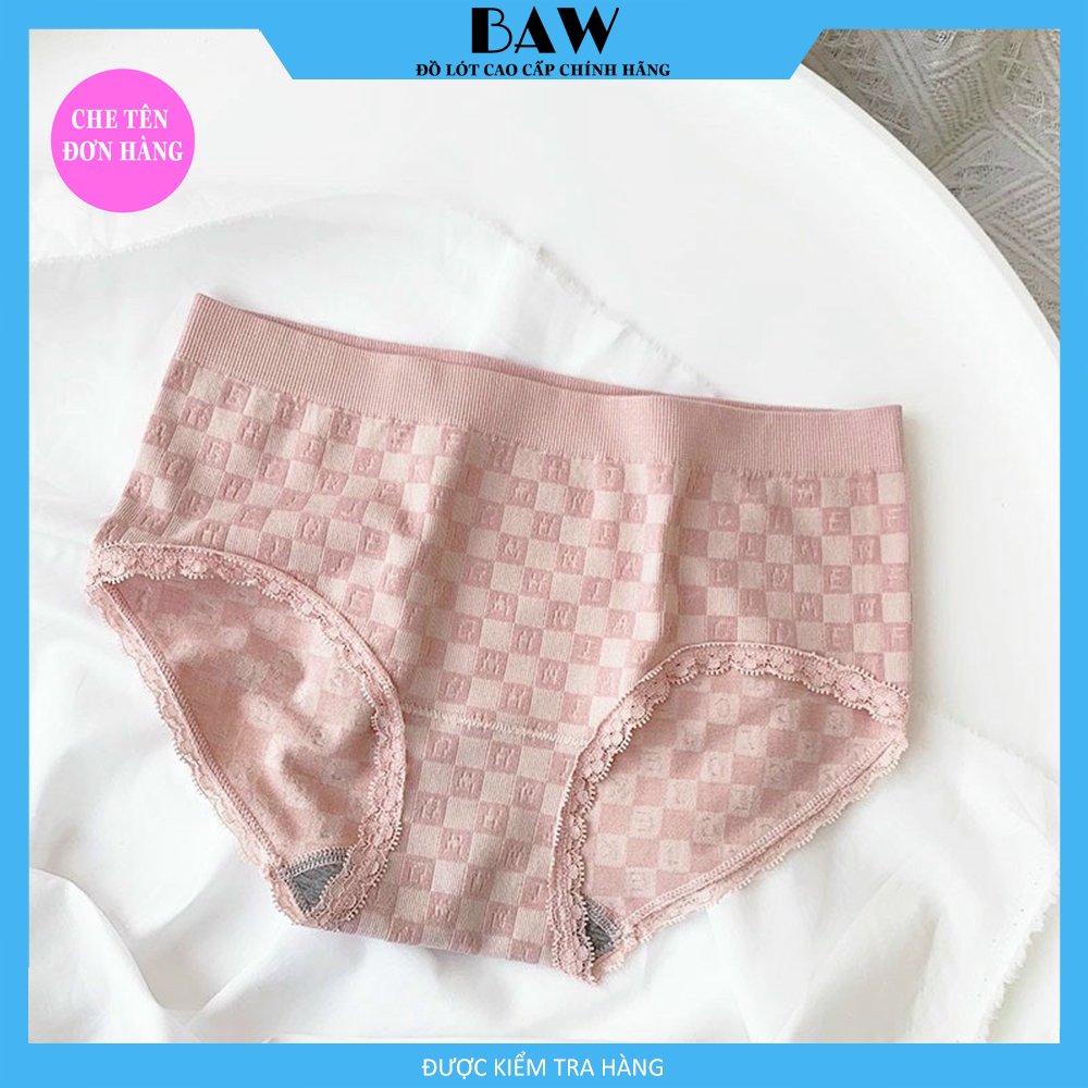 Quần Lót Nữ, Bộ 5 Quần Lót Nữ Cotton Dệt Kim Cao Cấp Mềm Mịn, Quần Lót Nữ Kháng Khuẩn, Quần Lót Nữ Co Dãn Tốt Thoáng Mát Thương Hiệu Baw Mã QLN2608