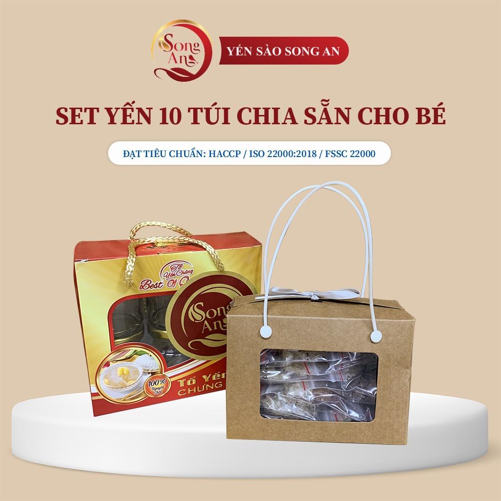 Set tổ yến sào tinh chế baby Song An Food 10 túi cho bé