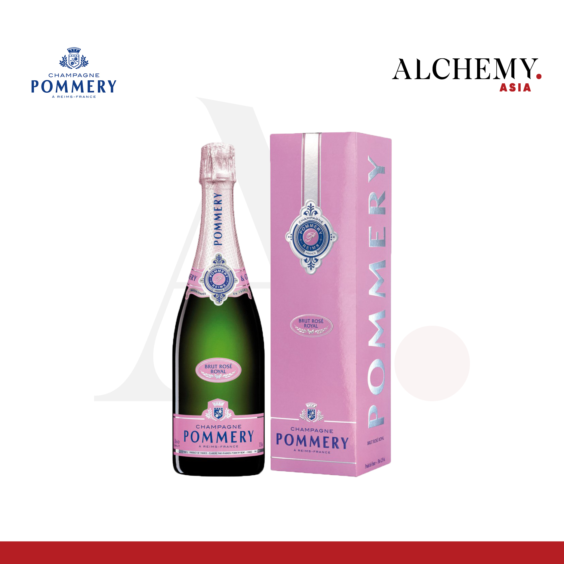 Rượu Vang Nổ Pommery Brut Rose Royal Champagne 12.5% 1x0.75L