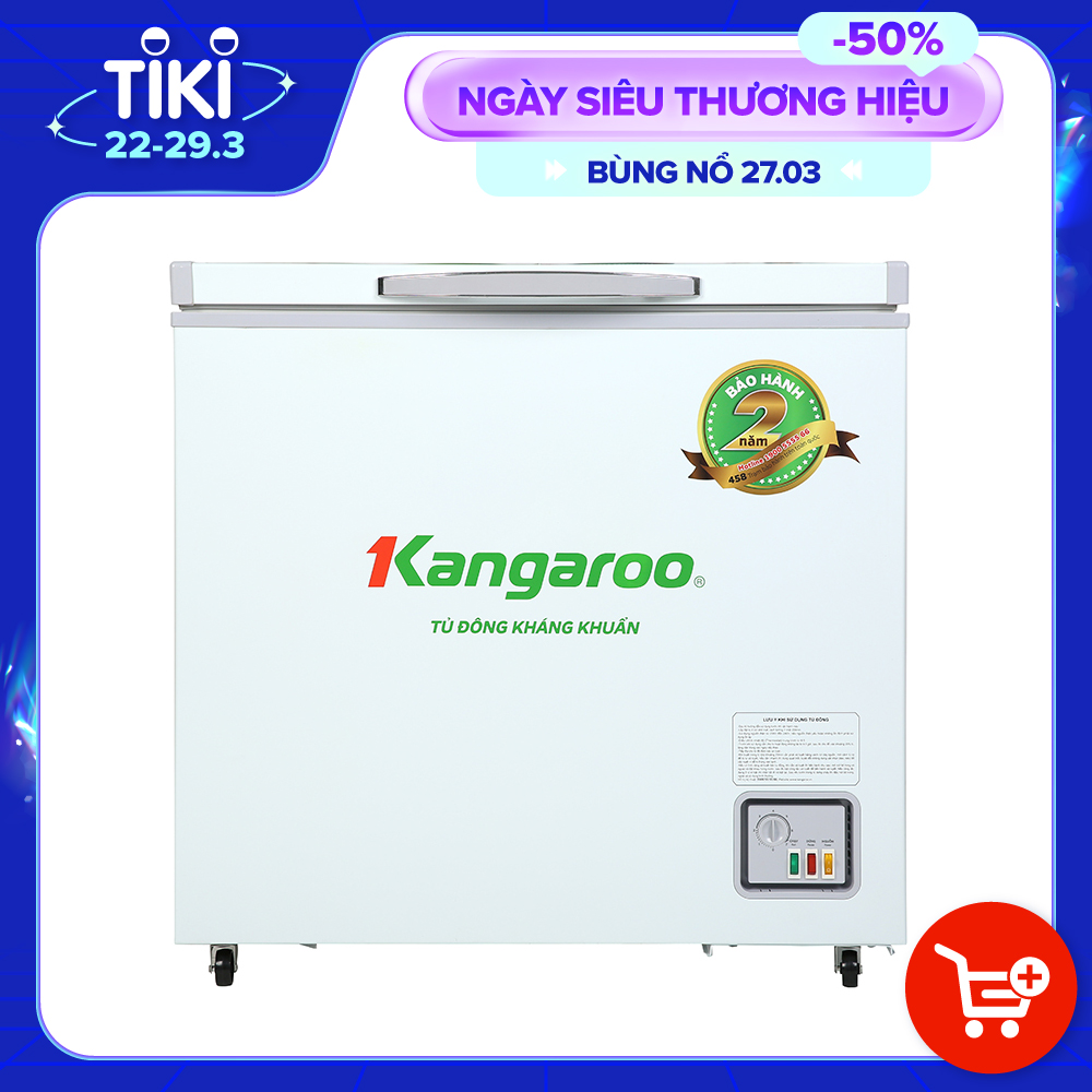 Tủ đông kháng khuẩn Kangaroo 140 lít KG265NC1 - Hàng chính hãng - Giao tại Hà Nội và 1 số tỉnh toàn quốc