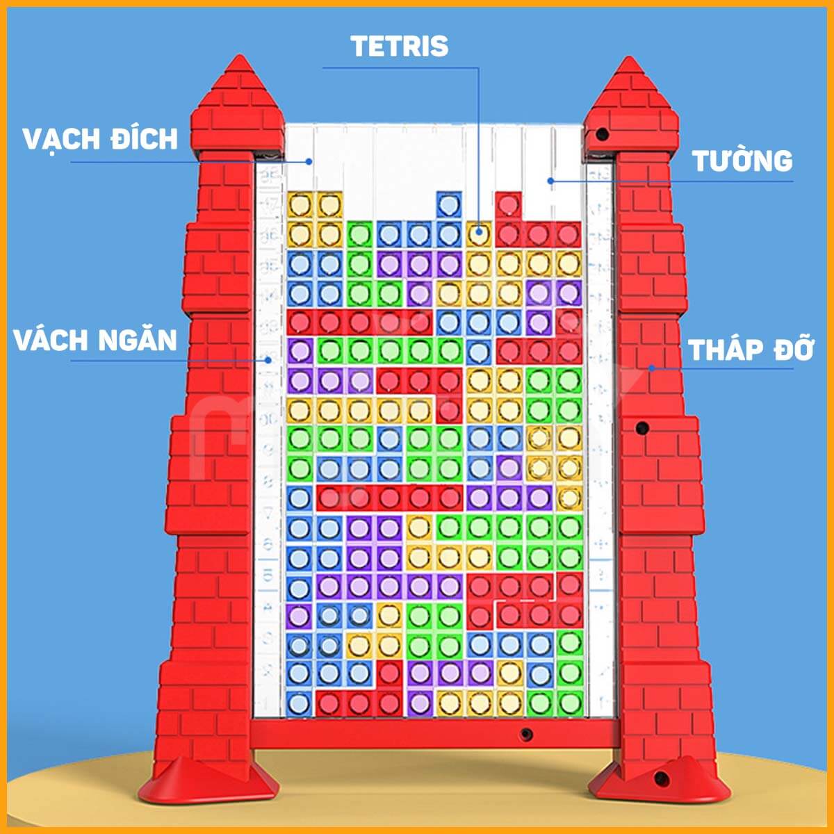 Bộ đồ trò chơi xếp hình TETRIS khối 3D ma thuật thông minh cho bé lắp ghép lâu đài vũ trụ