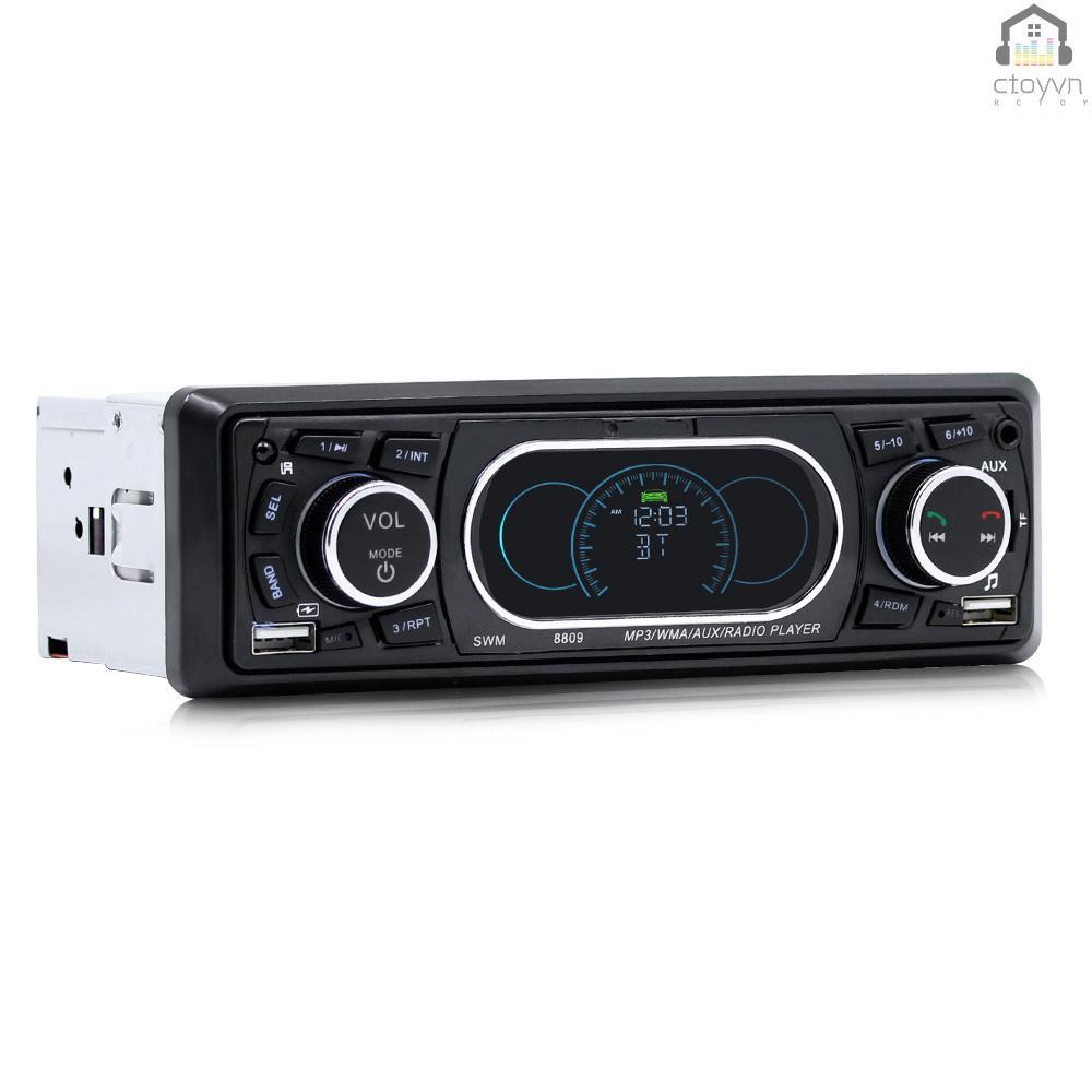 Máy nghe nhạc MP3 SWM 8809 Bluetooth kèm micro và điều khiển từ xa cho xe hơi