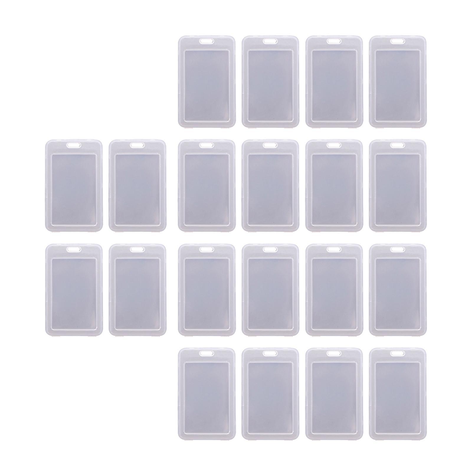 20Pcs Clear Credit Card Holders Covers ID Cards Sleeve for Women Student Men