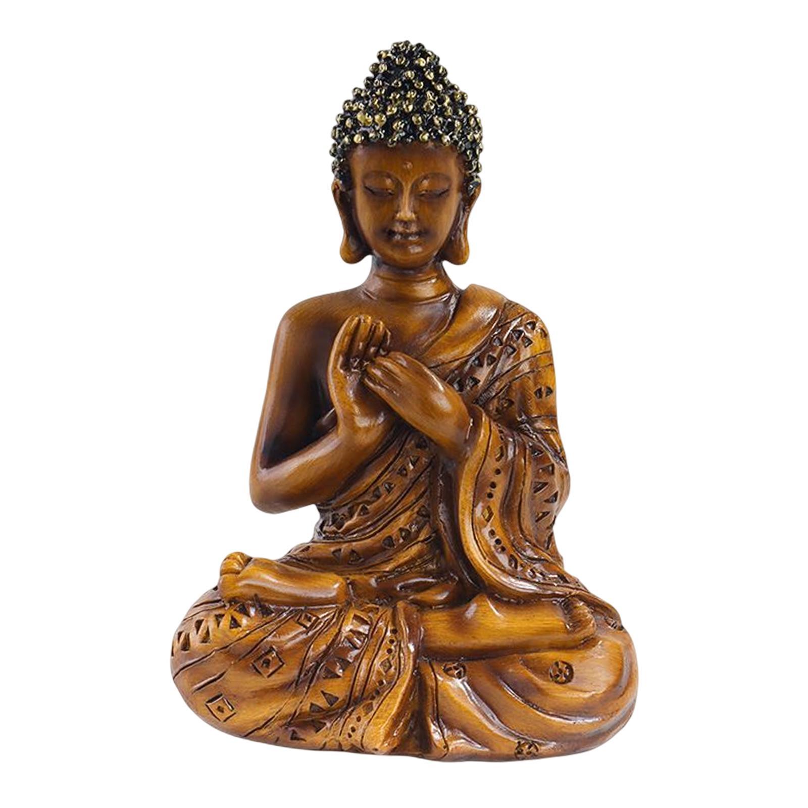 Resin Buddha Statue Thailand Buddha Figurine for Living Room Garden Tabletop