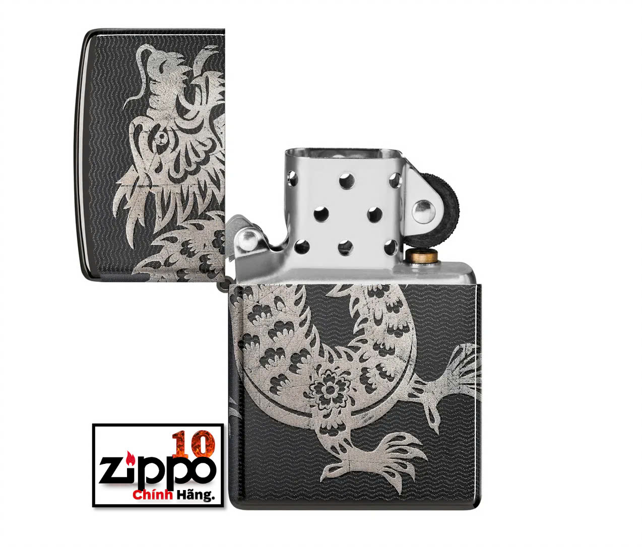 Bật lửa Zippo 46260 Lucky Dragon Design - Chính hãng 100%