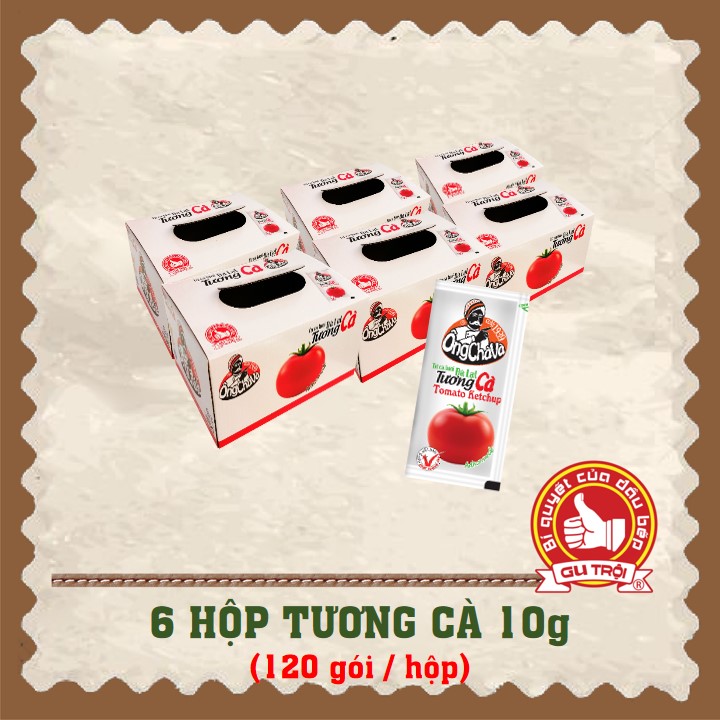 Thùng 6 hộp Tương Cà Ông Chà Và 10gr (120 gói/hộp -720 gói/thùng)