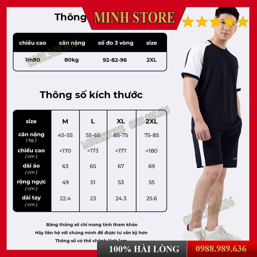 Bộ Đùi Nam Thể Thao Vải Poly Cao Cấp - Bộ Thể Thao nam Hè Đùi Hàng Xuất Xịn Full Tem BO01 - Minhstore88