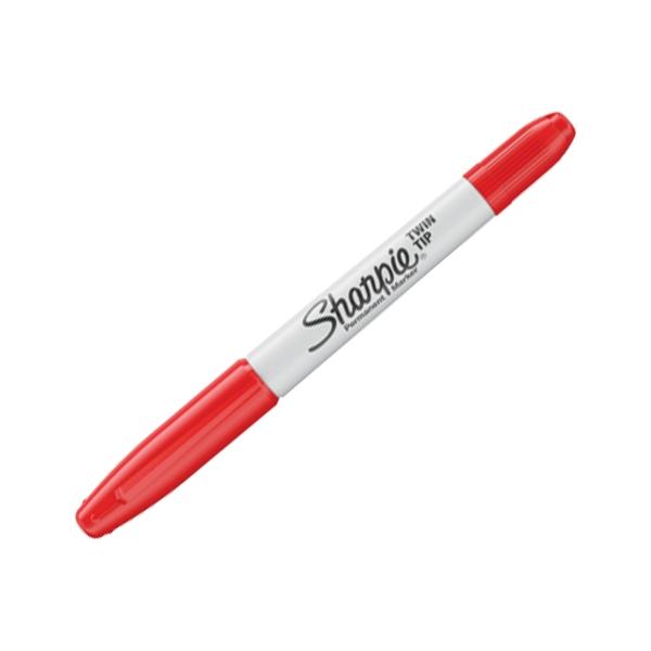 Bút Lông Dầu Flexoffice - SHARPIE TWIN TIP 32202 - Đỏ