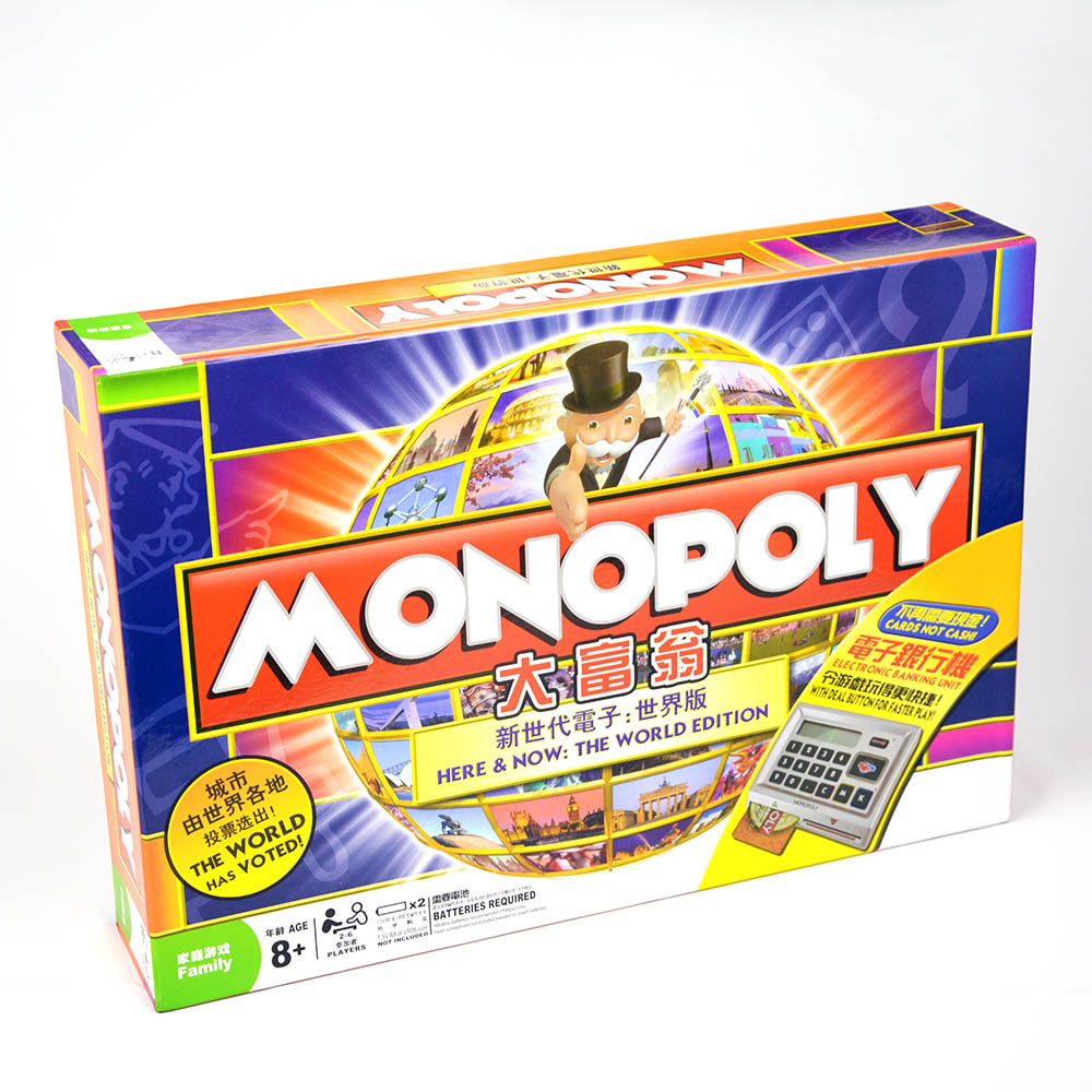 Cờ Tỷ Phú Monopoly Here &amp; Now - The World Edition Có Máy ATM Tính Tiền