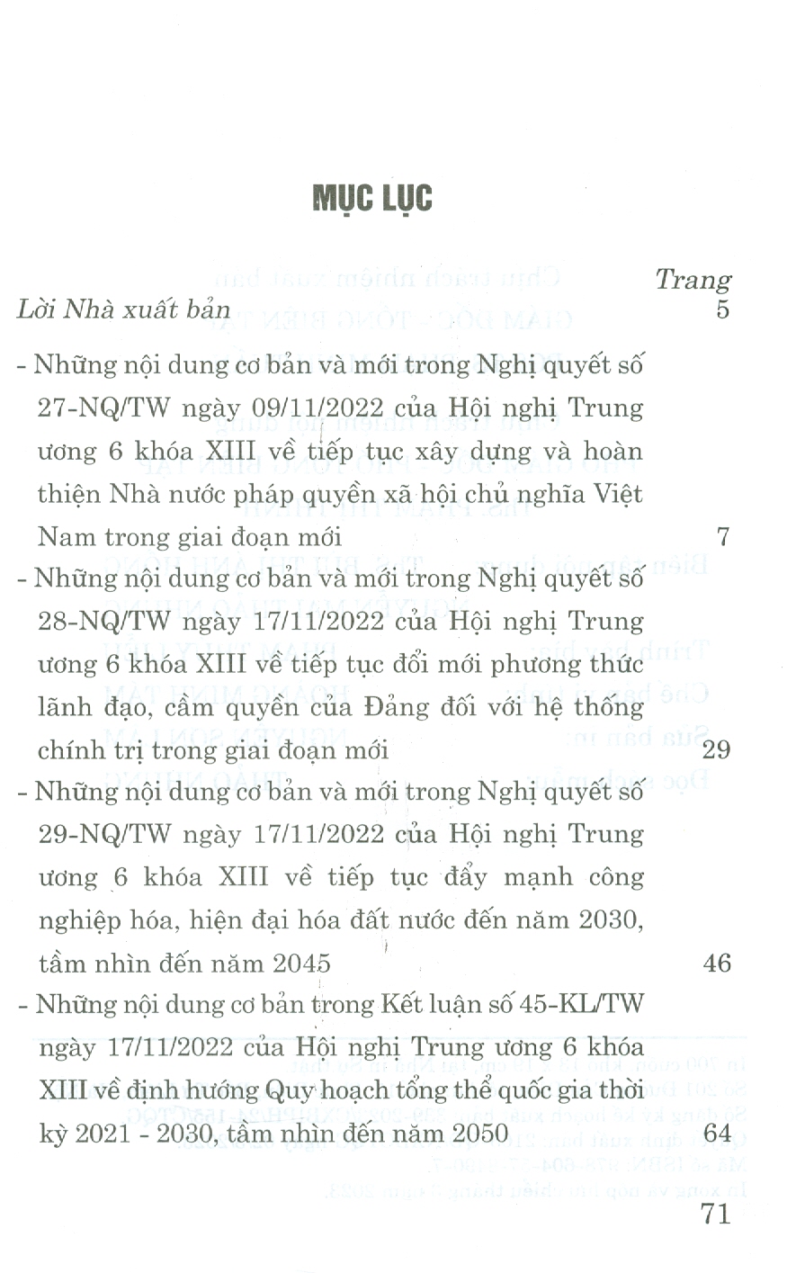 Những Nội Dung Cơ Bản Và Mới Trong Các Văn Kiện Hội Nghị Lần Thứ Sáu Ban Chấp Hành Trung Ương Đảng Khóa XIII