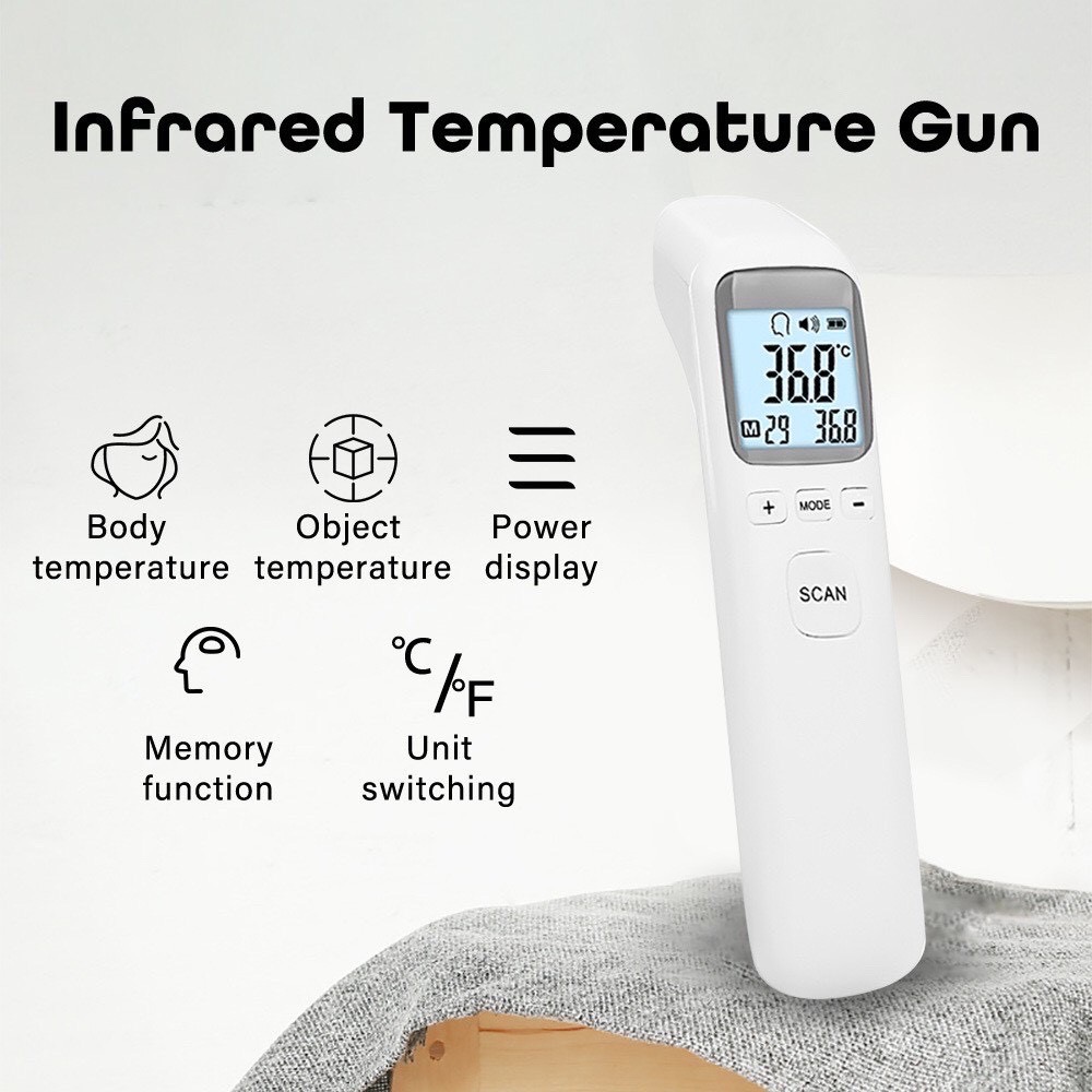 Máy Nhiệt Kế Đo Trán Hồng Ngoại Điện Tử Infrared Thermometer CK - T1502 - Hàng Nhập Khẩu