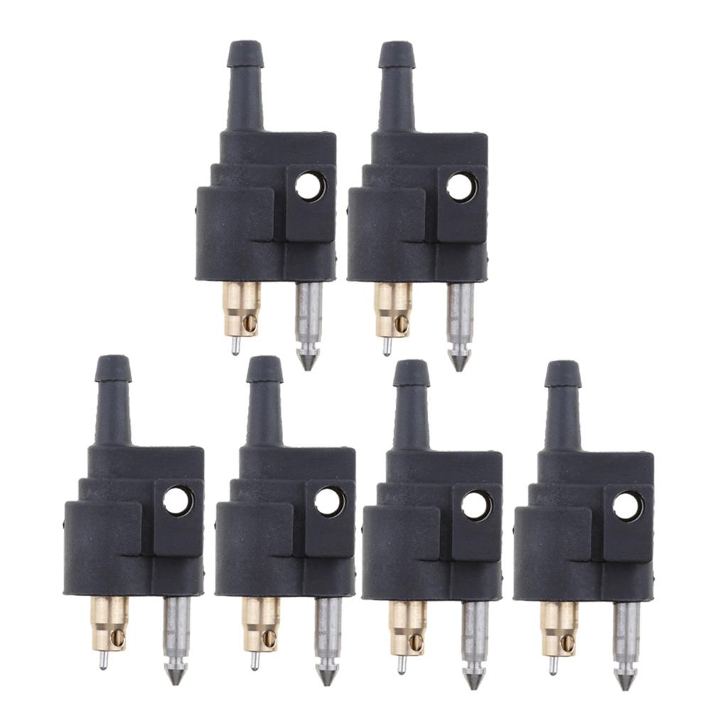 6Pcs Plastic 1/4" Male Fuel Hose Line Connector for Yamaha Outboard Motor
